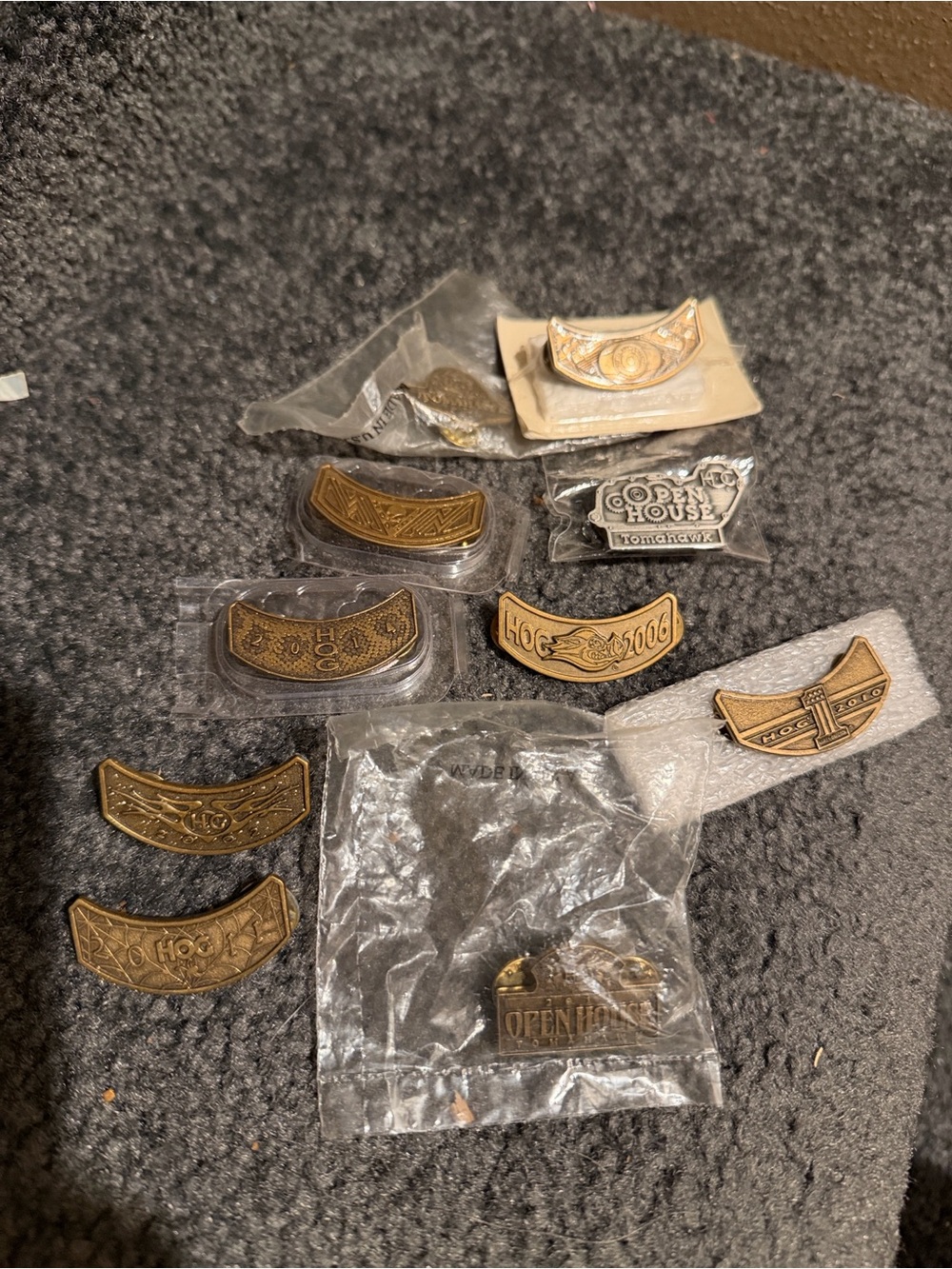 Vintage Harley Davidson Harley Owners Group HOG Rocker Pins Lot
